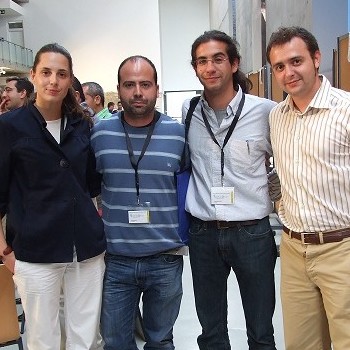 Los creadores de AlbeDo Solar, en su presentación en la II Feria de las Ideas de la UAL.
