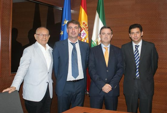 El Secretario General de Innovación y el director general de la Agencia, con los Presidentes de AFEC y FEGECA.