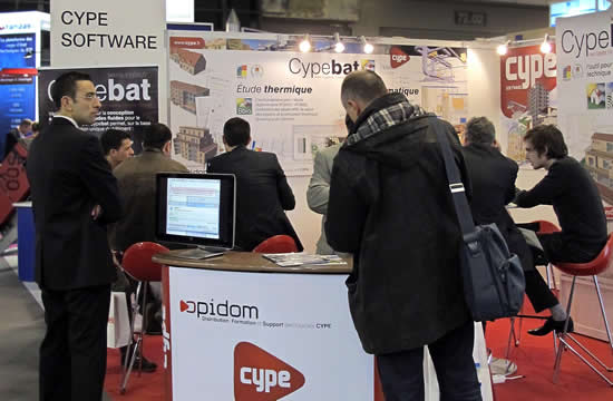 Más de 200 ingenieros franceses prueban el software para el cálculo térmico y acústico de CYPEBAT en el certamen de Francia Interclima+elec 2012