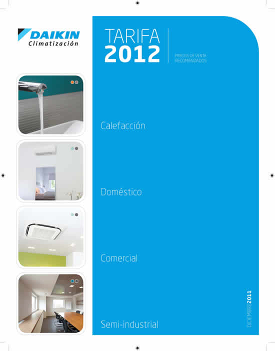 Daikin lanza su nueva Tarifa de Precios 2012