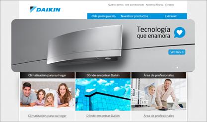 Daikin renueva su página web