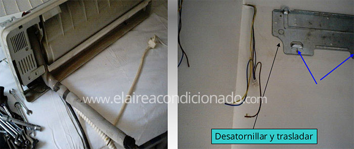 Desmontar el split interior