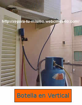 Botella R407 en vertical