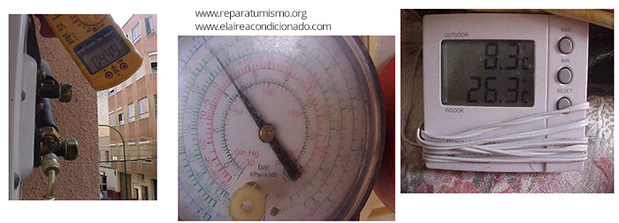 Carga de gas refrigerante