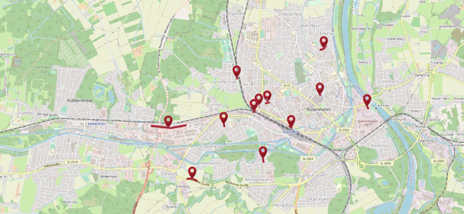 Mapa de Rosenheim