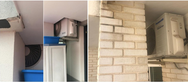 Unidades exteriores sin ventilación