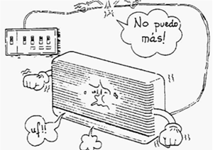 La sección de cable es insuficiente o el cable es demasiado largo