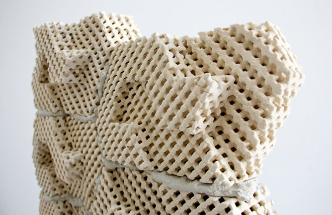 Detalle de pared construida con Cool Brick