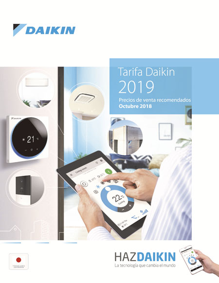 Daikin presenta su nueva Tarifa de Precios para 2019
