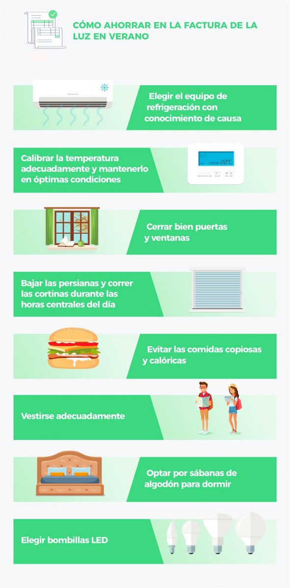 Consejos para ahorrar luz en verano