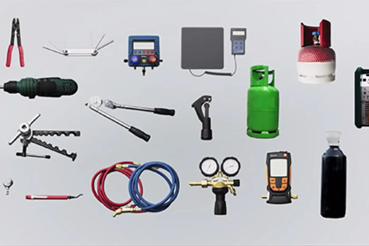 Materiales y herramientas para instalar aire acondicionado