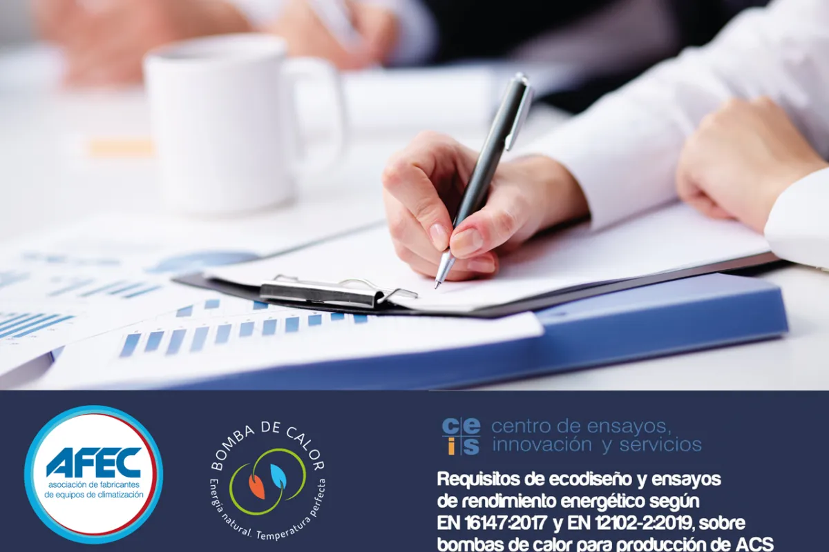 Formación: curso de requisitos de ecodiseño y ensayos de rendimiento energético según la norma EN-16147 y EN 12102-2:2019