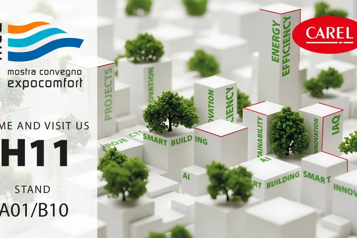 CAREL presentará sus soluciones HVAC en la feria MCE 2026 de Milán