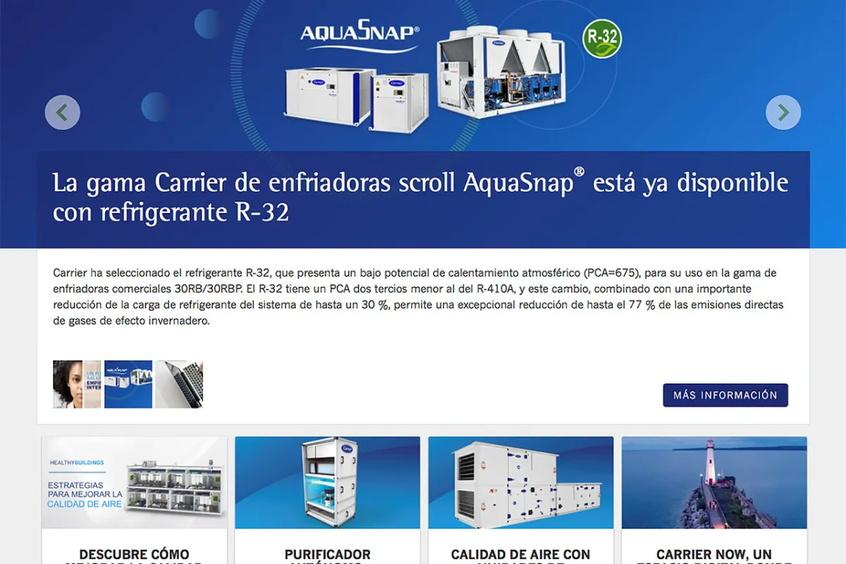 Nueva web de Carrier España