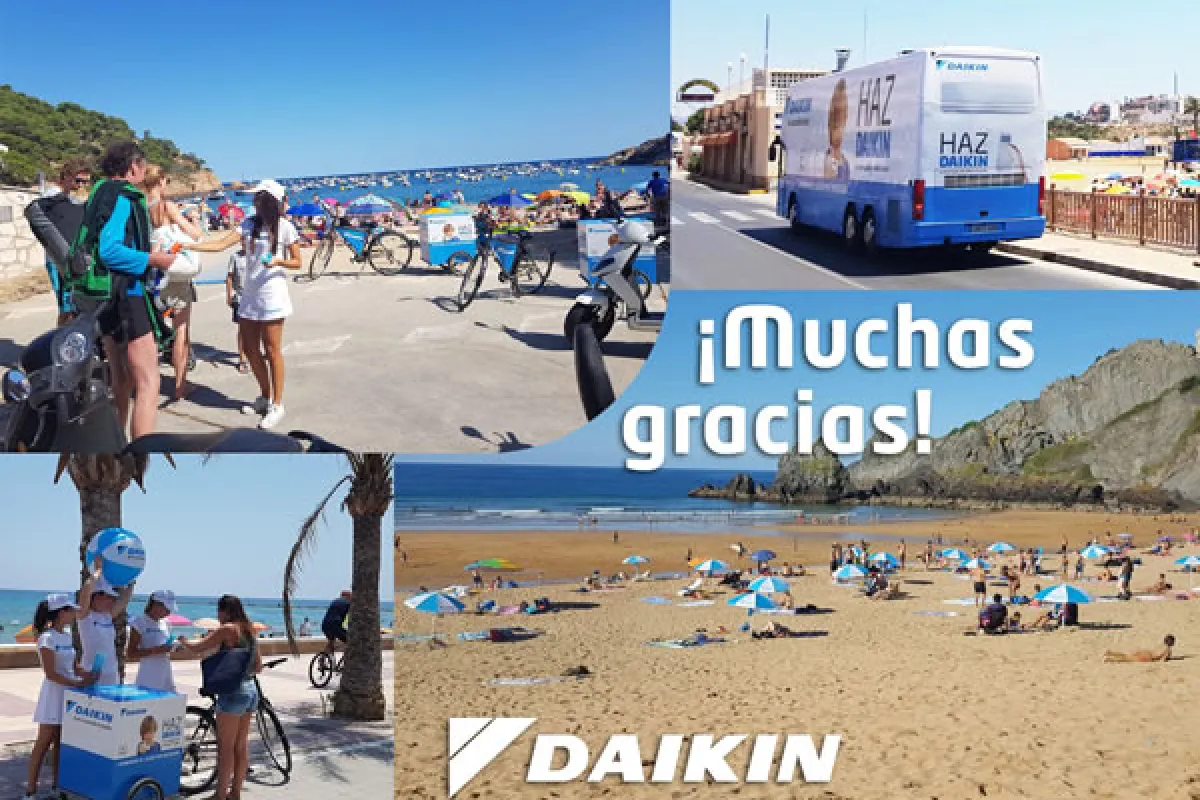 Daikin reparte más de 75.000 flashes, 7.000 balones de playa y 5.000 sombrillas en su Ruta del Calor