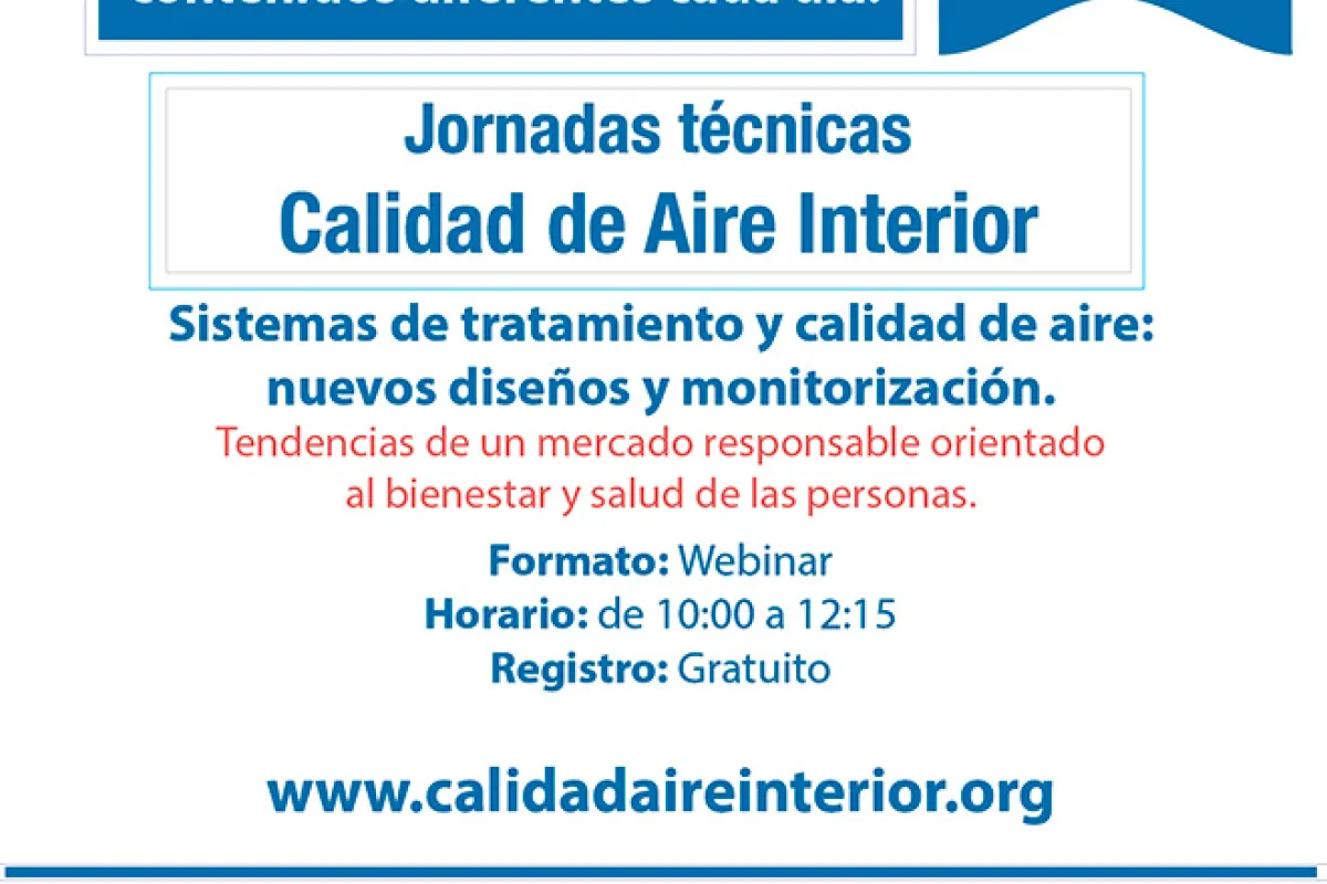 Programa oficial de las jornadas técnicas sobre calidad de aire interior