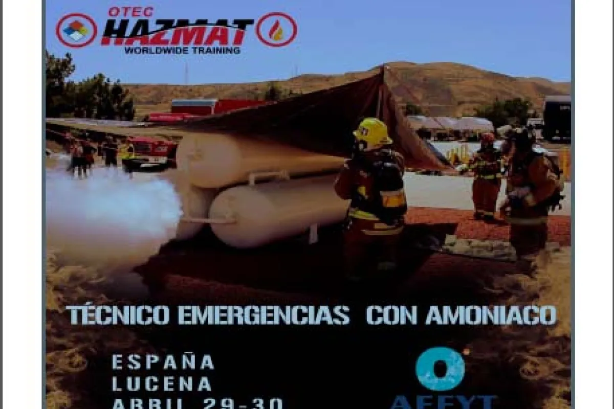 Curso “Técnico de emergencias con amoniaco en sistemas de refrigeración” 