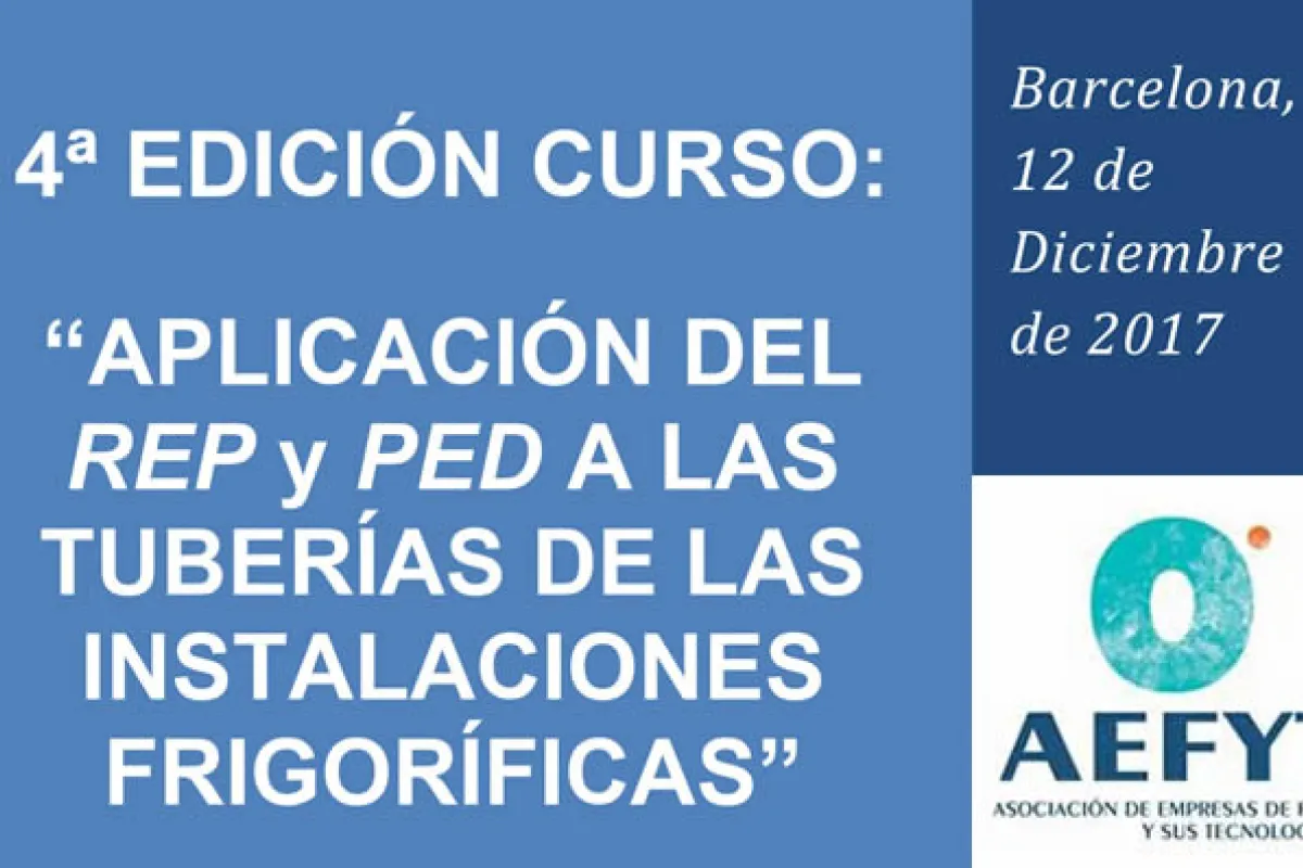 Curso sobre tuberías en instalaciones frigoríficas y su normativa
