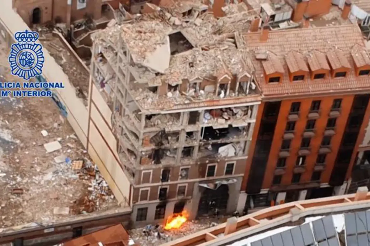 Explosión de una caldera de gas en Madrid