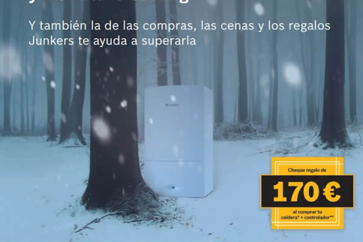 Junkers premia la instalación de sus calderas y controladores con cheques regalo de 170 euros