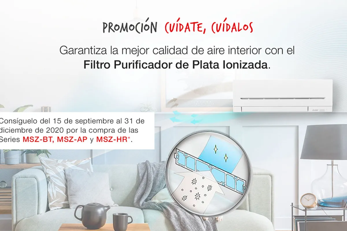 Mitsubishi Electric regala un filtro purificador