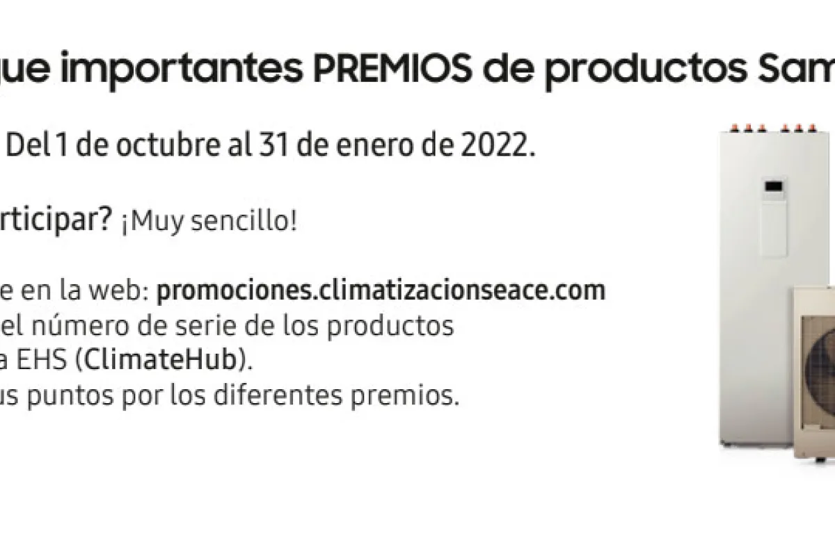 Promoción de Samsung Climate Solutions para distribuidores e instaladores