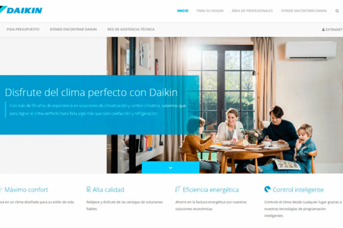 Nueva web de Daikin