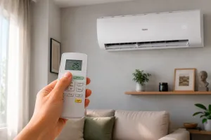Mando a distancia de un split de aire acondicionado