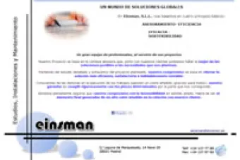 EINSMAN, S.L.L - Estudios, Instalaciones y Mantenimiento