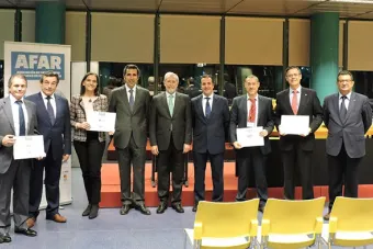 La Asociación de Fabricantes Andaluces de Refrigeración (AFAR) entrega los diplomas a sus socios patrocinadores en la feria C&R 2017