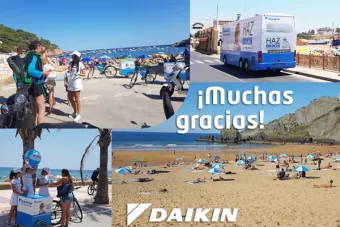 Daikin reparte más de 75.000 flashes, 7.000 balones de playa y 5.000 sombrillas en su Ruta del Calor