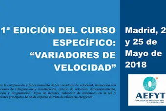 Curso de AEFYT sobre variadores de velocidad en instalaciones frigoríficas