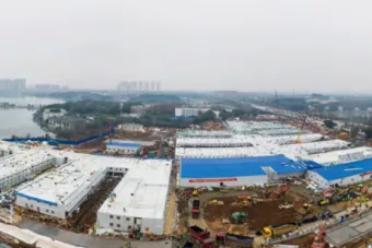 Hospital Wuhan Volcan construido para combatir el Coronavirus