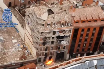 Explosión de una caldera de gas en Madrid
