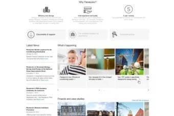 Nueva página web de Panasonic Aire Acondicionado