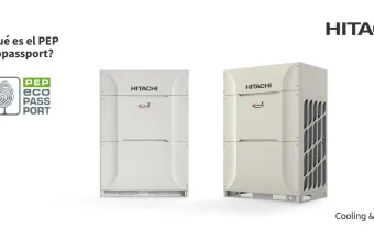 Los sistemas VRF de Hitachi incorporan el PEP Ecopassport como parte de la política ambiental
