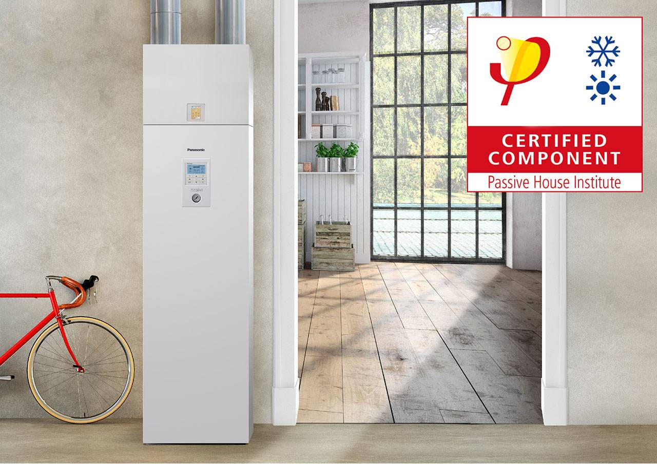 Las bombas de calor aire-agua de Panasonic reciben la certificación de componentes Passivhaus