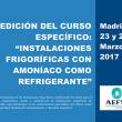 El Curso “Instalaciones Frigoríficas con Amoniaco como Refrigerante” de AEFYT alcanza su 8ª edición